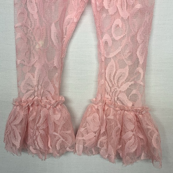 Mud Pie Pink Lace Baby Tights - Picture 3 of 8